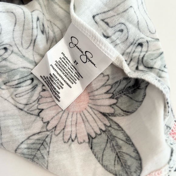 JESSICA SIMPSON Toddler Girls 2T Pink and White Floral Kids Dress - Like New - Picture 4 of 7